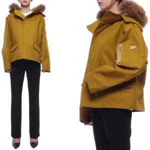 [롯데백화점]버버리 24FW 여성 인조 퍼 트리밍 코튼 재킷 (8095258 TEAK 24F)