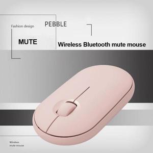 휴대용 페블 블루투스 2.4G 듀얼 모드 무선 광학 마우스, 충전식 사무실 노트북 태블릿 PC 아이패드용