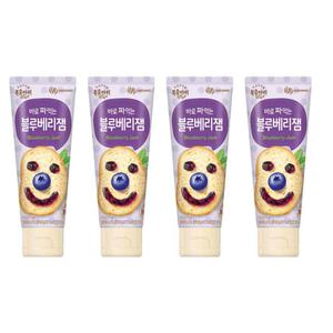 복음자리 짜먹는 블루베리잼 튜브형 빵 간식 100g 4개