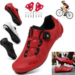 자전거신발 사이클링 신발 자동 잠금 스피드 자전거 스니커즈 MTB 레이싱 SPD 클리트 산악 로드