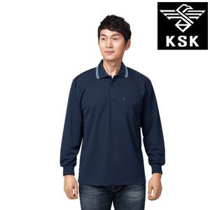 M- K-583 흡한 속건 쿨론 긴팔티 곤색 M~4XL 일상 레저 회사 유니폼 단체복 근무복 빅사이즈 남자 여자 일