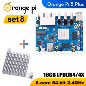 오렌지 파이 5 플러스 개발 보드 16GB RAM 방열판 싱글 컴퓨터 RK3588 브라켓 SSD 8K