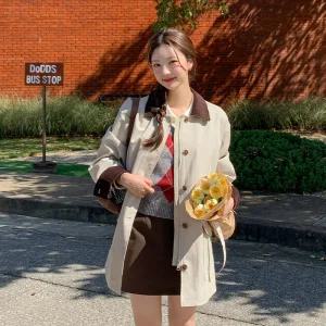 (한정수량/퀄리티보장/프렌치무드) 헤리티지 코듀로이 배색 하프 워크 자켓 jk2942