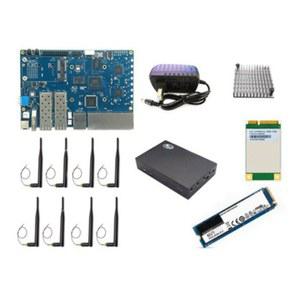 바나나 파이 BPI-R3 MT7986 2G + 8G EMMC 개발 보드, 256G SSD 4G 모듈 케이스 8x 안테나 방열판 전원