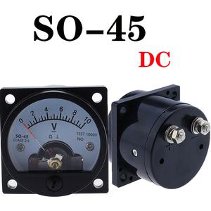 호환 SO-45 DC Anlog 전압계 1V2V3V5V10V15V20V30V40V50V100V150V200V250V300V400V450V500V 전압 패널 미터
