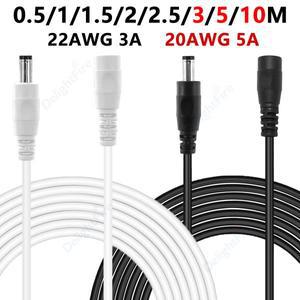 20/22AWG 12V DC 전원 케이블 남성 플러그 5.5 2.1mm 어댑터 연장 카메라 CCTV Led 스트립 빛