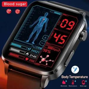 스마트워치 혈당 스마트 워치 남자 Sangao 레이저 건강 심박수 혈압 스포츠 Smart시계 여성 Glucometer 시