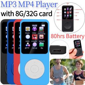 .8 인치 컬러 스크린 MP3 MP4 음악 플레이어 내장 스피커 미니 워크맨 블루투스 호환 5.0 지원 WINDOWS XP용 TF 카드
