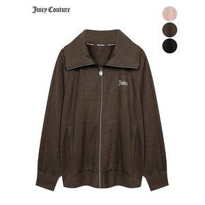 [쥬시꾸뛰르]여성 엑티브웨어 24FW 글리터 셋업 집업 자켓 크림_P383269395