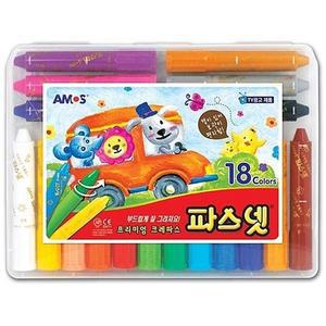 넷 크레데일리 18색 손에 묻지않는 준비물 크레용