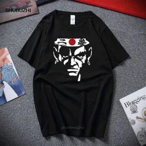 남자 반팔티 맨투맨 티셔츠 Afro Samurai T-shirt 일본 국기 로고 검객 Anime Manga Tee 프리미엄 코튼 반