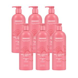 엘라스틴 오가니스트 애플사이다 비니거 딥클렌징 샴푸 450ml x 6개