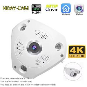 4K 8MP 5MP 4MP Fisheye VR 카메라 IP POE 실내 홈 보안 파노라마 180 360 학위 돔 CCTV 모션 감지 ONVIF