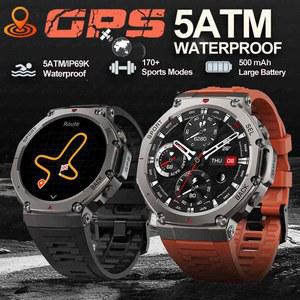 2025 화웨이 새로운 군용 스마트 시계 내장 GPS 나침반 고도계 5ATM 방수 스포츠 Smartwatch 남성 음성 통화 지원