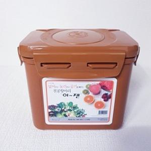 이젠 황토 진공항아리 사각 1.7리터 오이지 절임 밀폐 누름독 누름판 김치통