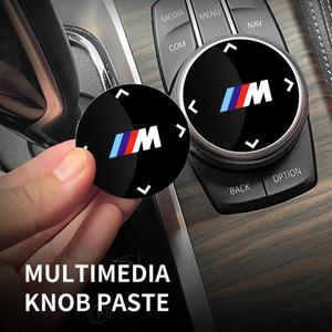 M로고 멀티미디어 손잡이 버튼 커버 장식 스티커 BMW X2 X3 X4 X5 X6 X7 F25 F26 G11 G12 G06 G07 F30 G02