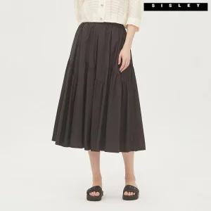 시슬리 아울렛 샌디 사선 티어드 스커트 SASKC3431BK 157894