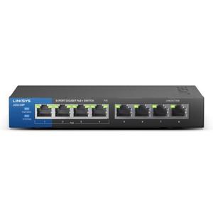 LINKSYS LGS108P 8포트 PoE 스위치 비즈니스  기가비트 유선 컨넥팅 속도 맥시멈 1000Mbps 8 이더넷