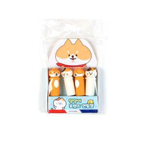 모닝글로리 실리콘 연필캡 세트 댕댕이 4EA