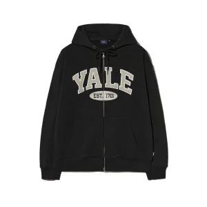 예일 YALE 투톤아치 후드집업_블랙 916456