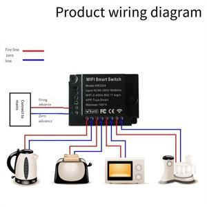 투야 스마트봇DIGIT-4CH 투야 스마트 스위치 220V WIFI 모듈  제어 110V 수신기 10A 릴레이 알렉사 구글 홈