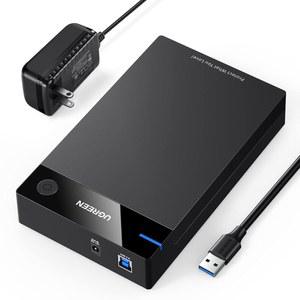 3.5 2.5인치 SATA SSD HDD USB 3.0~SATA III 하드 드라이브 케이스용 UGREEN 외장 인클로저(WD Seagate Toshiba 삼성 Hitachi PS5 Xbox와 호환되는 UASP 12V 전원 어댑터 포함)