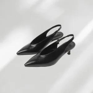 신난여성 슬링백힐 5cm 여자 슬링백구두 펌프스 스틸레토힐 미들힐 NF239003 블랙 791771
