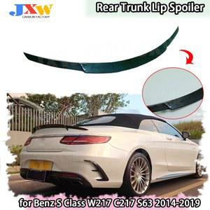 벤츠 S 클래스 W217 C217 S63 S65 AMG 쿠페 2014 2019용 카본 파이버 FRP 리어 트렁크 립 스포일러 윙 DS-NF