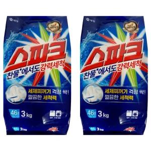 애경 스파크 오리지널 가루 세탁세제 리필 3kg x 2개