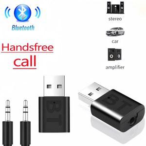블루투스 자동차 키트 무선 음악 5MM AUX 옥스 생성기 USB 전원 오디오 리시버 어댑터 라디오 MP3 PC용 자동 스테레오