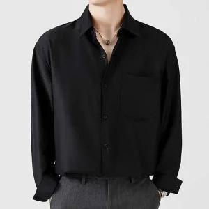 남성 여름긴팔셔츠 3컬러 베이직 포켓 여름 간절기 긴팔 셔츠 남방