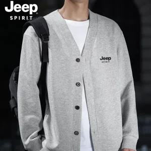 JEEP SPIRIT 남성 가을 겨울 카디건 캐주얼 루즈핏 재킷
