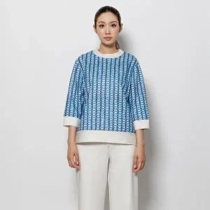 [디아스토리] 기모 트위드리아크 7부 소매 탑 (AHFPTN11) LIGHT BLUE