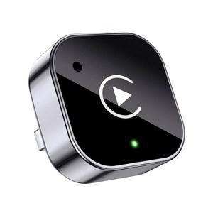 2025 업그레이드된 무선 카플레이 어댑터 및 안드로이드 오토 어댑터, iOS 10 11 이상용 미니 안정적인 동글(블랙)