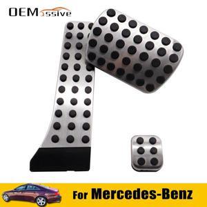 메르세데스 벤츠 호환 W203 W211 A208 C E S CLS 클래스 AT 용 스테인레스 스틸 가스 브레이크 페달 커버