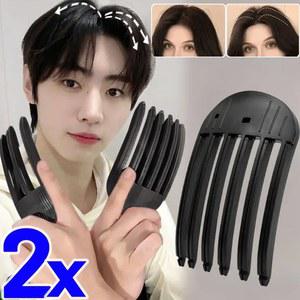 헤어볼륨핀처 2Pcs 간단한 푹신한 머리 뿌리 클립 없음 높은 버텍스 헤어 컬러 스타일링 여성 남성 볼륨 바람 조각