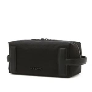 헤지스 골프 25FW 블랙 남성 PU 믹스 파우치 HUGF5F602BK