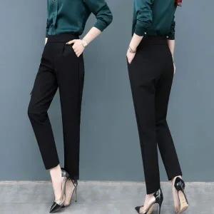 [모노무드]LMO 쫀쫀 스탠다드 허리 스트랩 팬츠 슬림핏 스판덱스하의