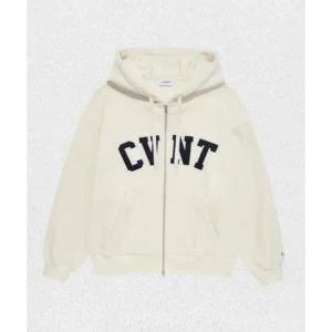 매장정품 커버낫 COVERNAT CVNT 플리스 오버핏 후디 집업 아이보리 CO2403JK18IV 1339247