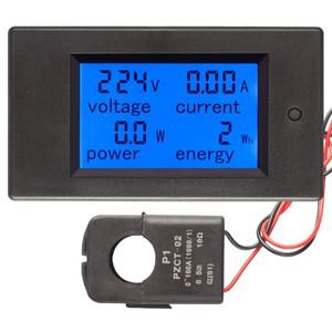 AC 80~260V 100A 멀티미터 디지털 LED 전력 모니터 에너지 전압계 전류계 와트 KWH 가정용 전기 미터 PZEM-