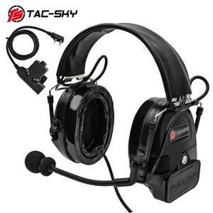 TAC-SKY COMTA I 실리콘 귀마개 청력 방어 소음 감소 픽업 군사 사격 전술 헤드셋 BK  U94PTT