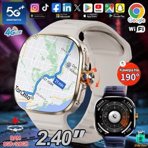 5G/4G 스마트워치 8GB+128GB 램 GPS WIFI 720x720 AMOLED 2100mAh 배터리 900W HD 카메라 구글 앱 다운로드