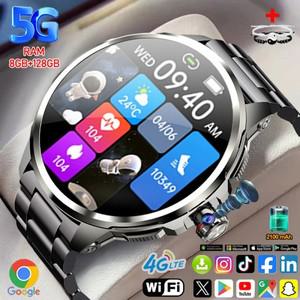 5G/4G 스마트 시계 1.95 인치 720x720 AMOLED HD 900W 카메라 8GB + RAM 2100mAh GPS WIFI Google APP Smar