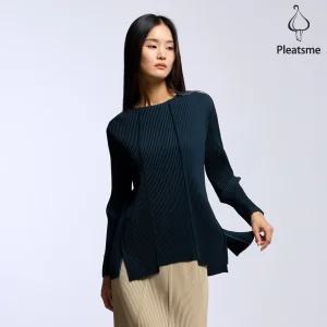 컷 아웃 플리츠 티셔츠_PPTSW325003