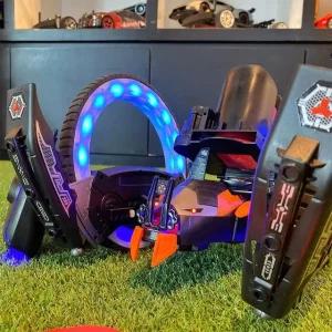 고품질 원클릭 원반 발사 익스트림 유니버스 워리어 로봇 RC (W74A799)