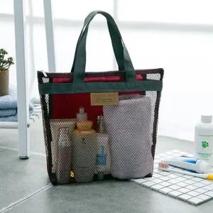 수영장 비치백 비치 망사 지퍼 메쉬 백 물놀이  가방  망사  메쉬  백  출근룩가방