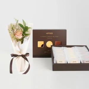 리브르 원로즈 + 아티제 클래식 랑그드샤 선물세트 꽃배달 꽃배송