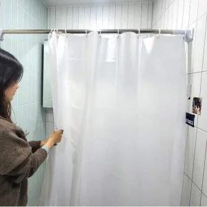 [골드스마일]방수 비닐 화이트 샤워커튼 80x180 무지 샤워커튼 샤워실커튼