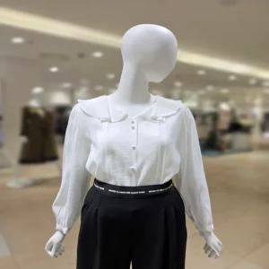 [올리브데올리브] 둥근 러플 카라넥 블라우스YW5SB712