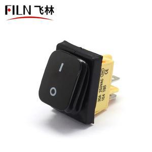 16A/250V 헤비듀티 4핀 DPST IP67 방수 T85 자동 보트 해양 로커 스위치 (LED 포함) 30x22